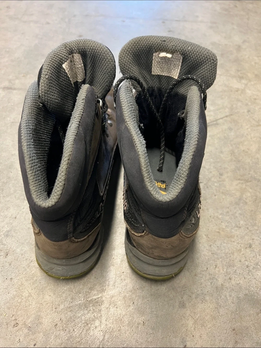 La Sportiva Men's Brown and Olive Trail-Ready Hiking Boots size 10 1/2